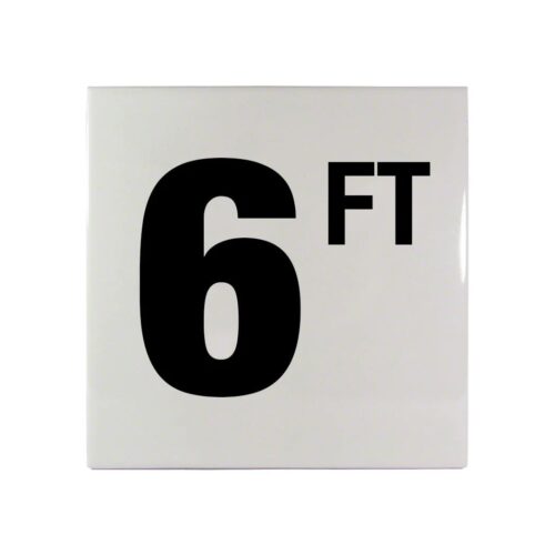 Inlays C610060 6 In. Smooth Ceramic 6FT Depth Marker Tile 1