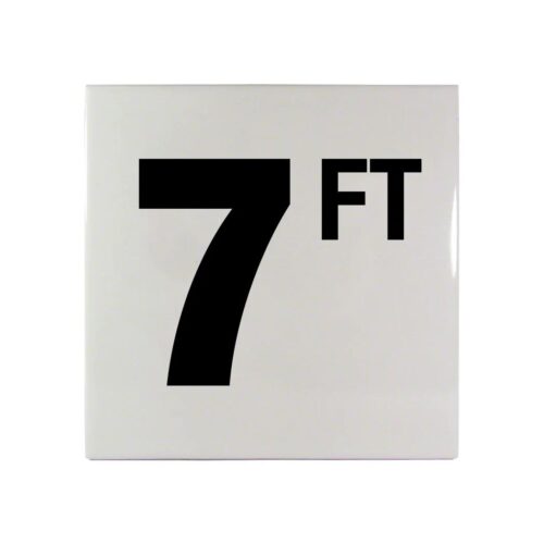 Inlays C610070 6 In. Smooth Ceramic 7FT Depth Marker Tile 1