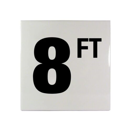 Inlays C610080 6 In. Smooth Ceramic 8FT Depth Marker Tile 2