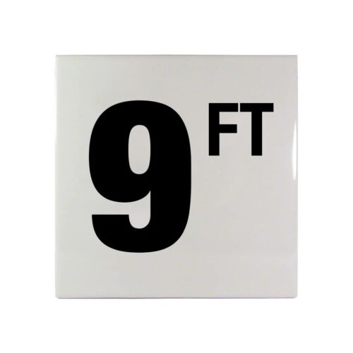 Inlays C610090 6 In. Smooth Ceramic 9FT Depth Marker Tile 1