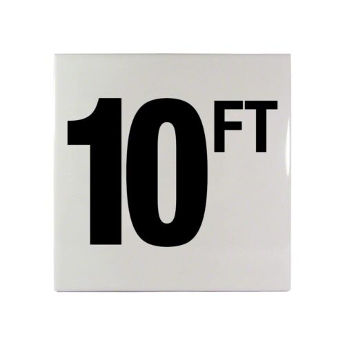 Inlays C610092 6 In. Smooth Ceramic 10FT Depth Marker Tile 1