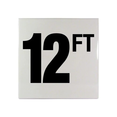 Inlays C610094 6 In. Smooth Ceramic 12FT Depth Marker Tile 4