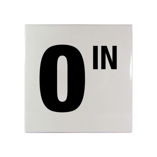 Inlays C610500 6 In. Smooth Ceramic 0IN Depth Marker Tile 1