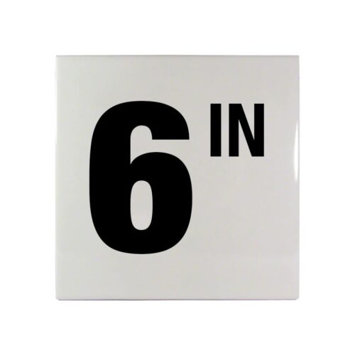 Inlays C610506 6 In. Smooth Ceramic 6IN Depth Marker Tile 1