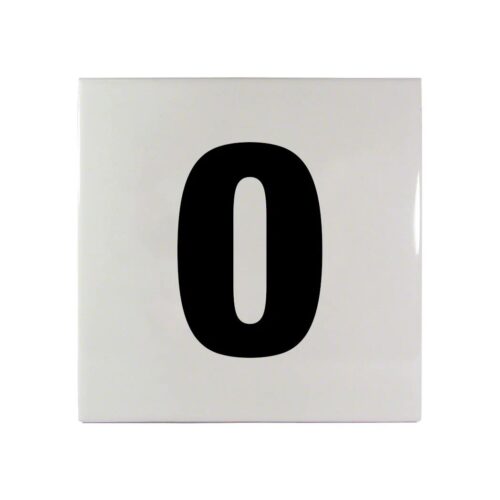 Inlays C611000 6 In. Smooth Ceramic Number 0 Tile 1