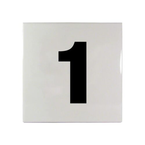 Inlays C611010 6 In. Smooth Ceramic Number 1 Tile 1