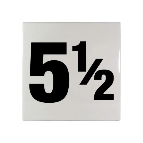 Inlays C611055 6 In. Smooth Ceramic Number 5 1/2 Tile 1