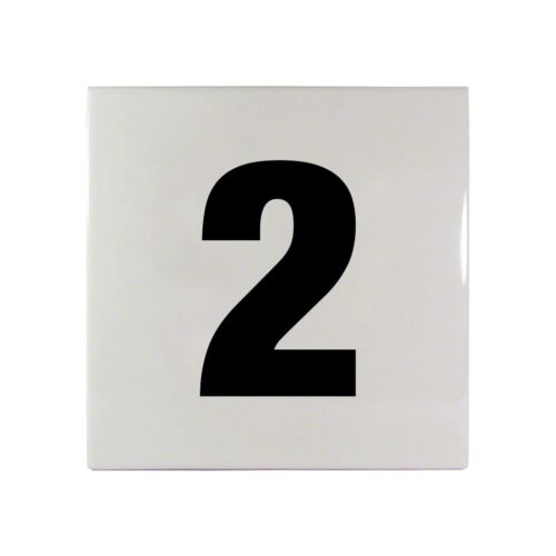 Inlays C611070 6 In. Smooth Ceramic Number 7 Tile 1