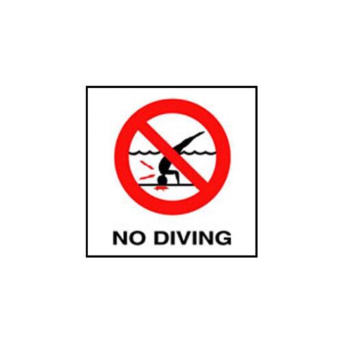 Inlays C611500 6 In. Smooth Ceramic No Diving Symbol Tile 1