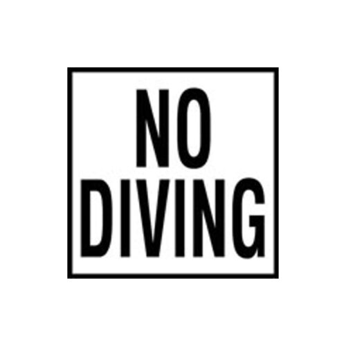 Inlays C611501 6 In. Smooth Ceramic No Diving Letters Tile 1