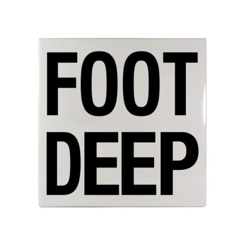 Inlays C611533 6 In. Smooth Ceramic Foot Deep Letters Tile 1