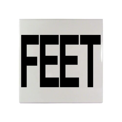 Inlays C611710 6 In. Smooth Ceramic Feet Letters Tile 1