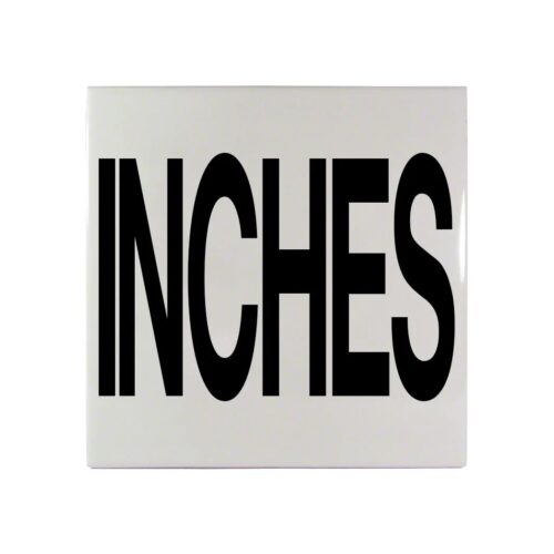Inlays C611713 6 In. Smooth Ceramic Inches Letters Tile 1