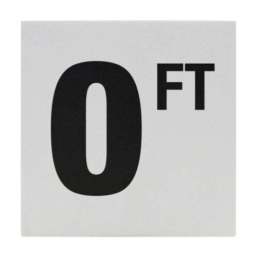 Inlays C620000 6 In. Non-Skid Ceramic 0FT Depth Marker Tile 1