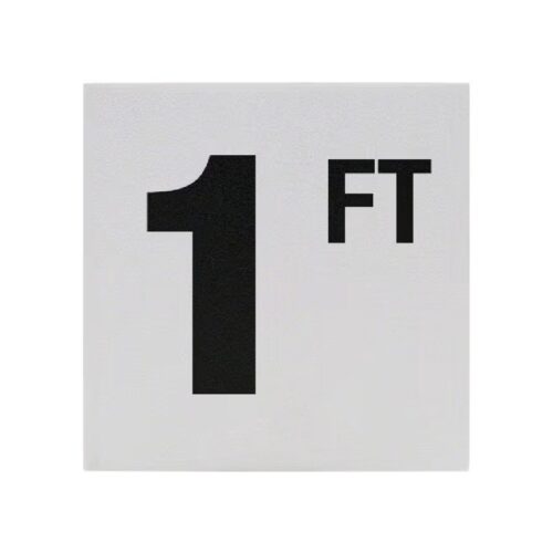 Inlays C620010 6 In. Non-Skid Ceramic 1FT Depth Marker Tile 1