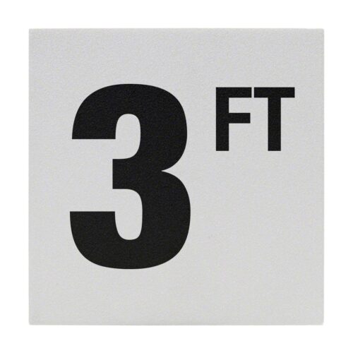 Inlays C620030 6 In. Non-Skid Ceramic 3FT Depth Marker Tile 1