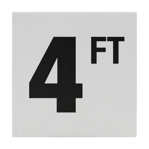 Inlays C620040 6 In. Non-Skid Ceramic 4FT Depth Marker Tile 1