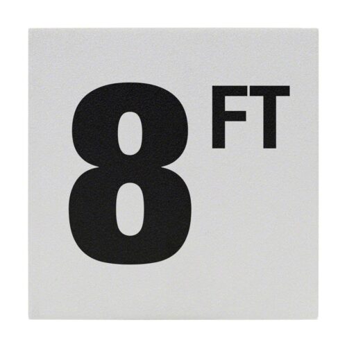 Inlays C620080 6 In. Non-Skid Ceramic 8FT Depth Marker Tile 1