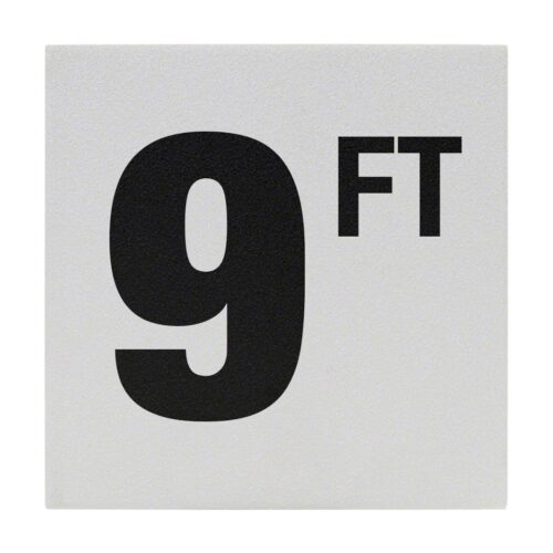 Inlays C620090 6 In. Non-Skid Ceramic 9FT Depth Marker Tile 1