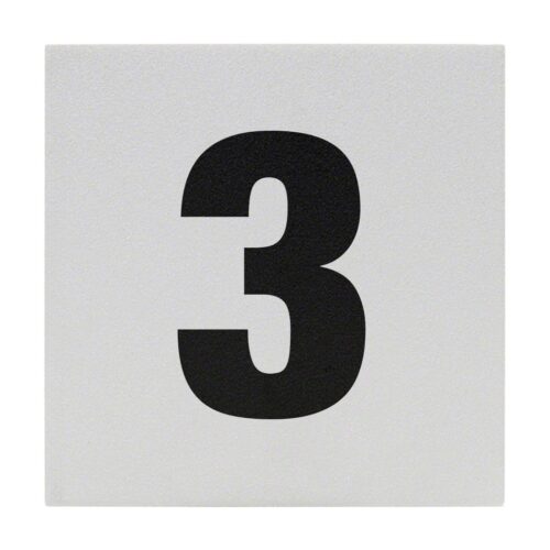 Inlays C621030 6 In. Non-Skid Ceramic Number 3 Tile 1