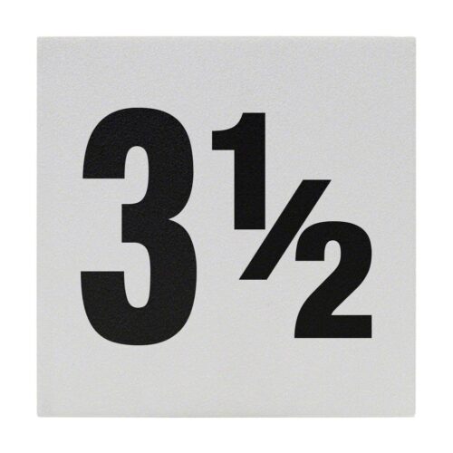 Inlays C621035 6 In. Non-Skid Ceramic Number 3 1/2 Tile 1