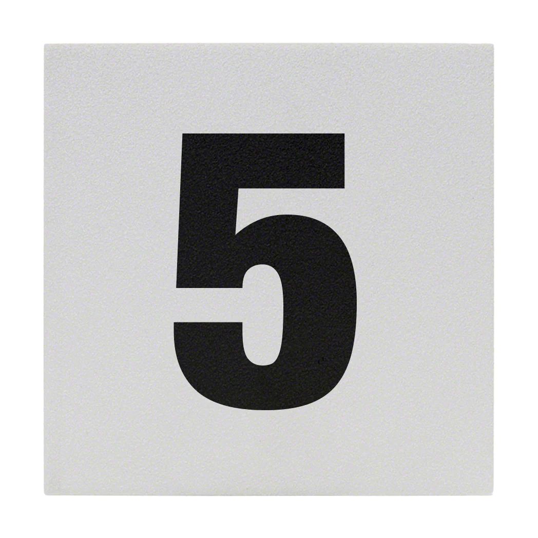 Inlays C621050 6 In. Non-Skid Ceramic Number 5 Tile 5