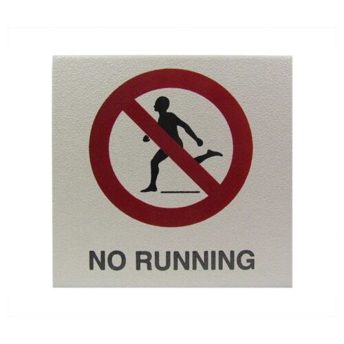 Inlays C621505 6 In. Non-Skid Ceramic No Runng Symbol Tile 1