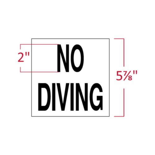 Inlays C621534 6 In. Non-Skid Ceramic Foot Letters Tile 1