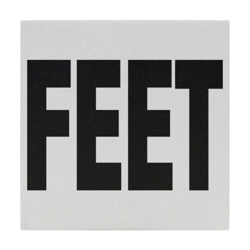 Inlays C621710 6 In. Non-Skid Ceramic Feet Letters Tile 1