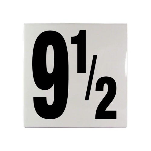Inlays CC611091 6 In. Smooth Ceramic Number 9 1/2 Top Print Depth Marker Tile 1