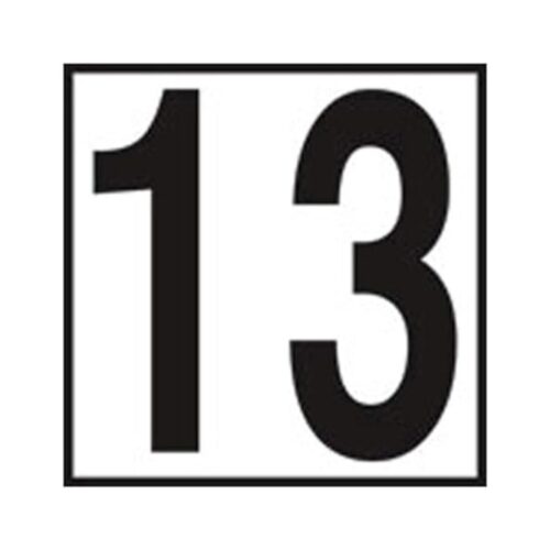 Inlays CC611095 6 In. Smooth Ceramic Number 13 Top Print Depth Marker Tile 1
