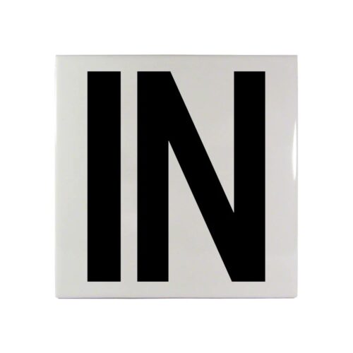Inlays CC613505 6 In. Smooth Ceramic IN Letters Tile 1