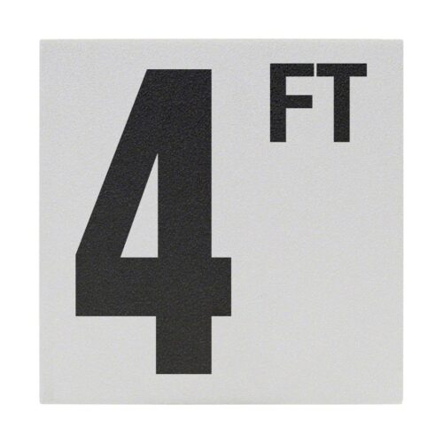 Inlays CC620040 6 In. Non-Skid Ceramic 4FT Depth Marker Tile 1