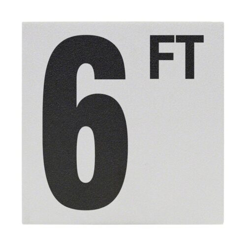 Inlays CC620060 6 In. Non-Skid Ceramic 6FT Depth Marker Tile 1