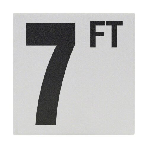 Inlays CC620070 6 In. Non-Skid Ceramic 7FT Depth Marker Tile 1