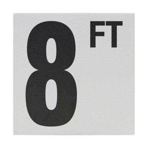 Inlays CC620080 6 In. Non-Skid Ceramic 8FT Depth Marker Tile 1