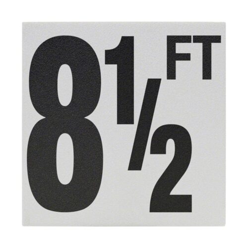 Inlays CC620085 6 In. Non-Skid Ceramic 8 1/2FT Depth Marker Tile 1