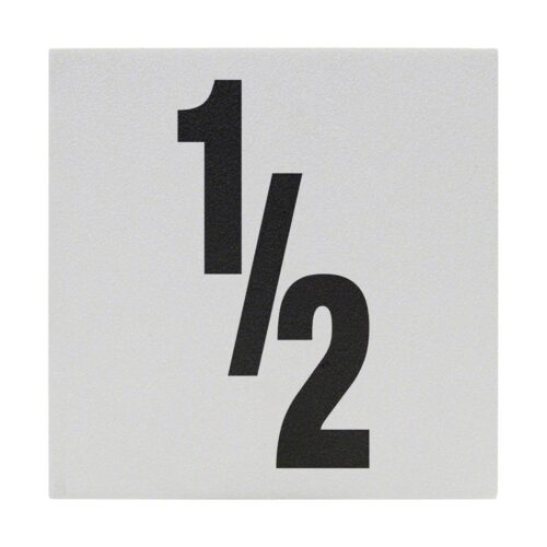 Inlays CC621005 6 In. Non-Skid Ceramic Number 1/2 Depth Marker Tile 1