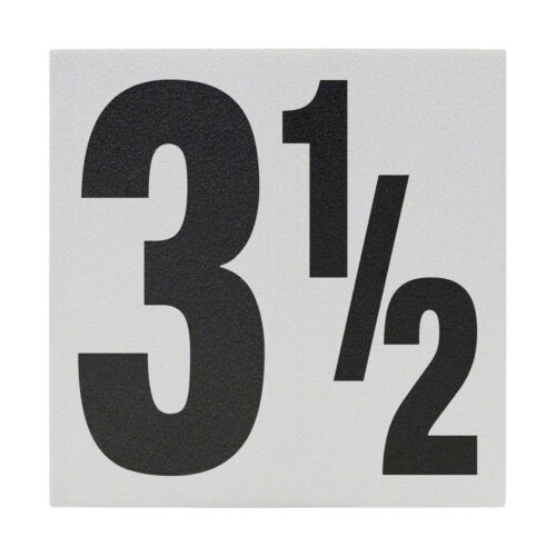 Inlays CC621035 6 In. Non-Skid Ceramic Number 3 1/2 Depth Marker Tile 1