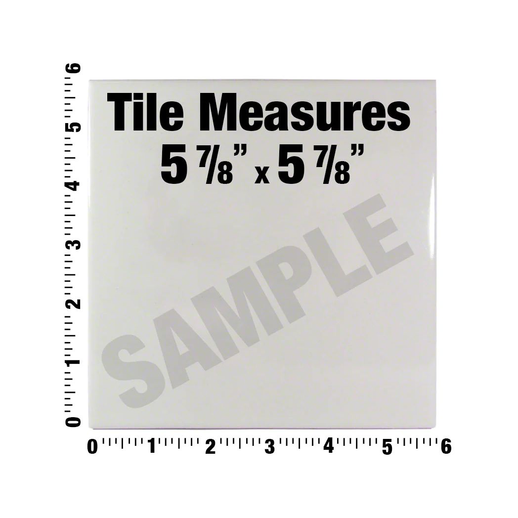 Inlays CC621050 6 In. Non-Skid Ceramic Number 5 Depth Marker Tile 3