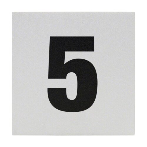 Inlays CC621050 6 In. Non-Skid Ceramic Number 5 Depth Marker Tile 1