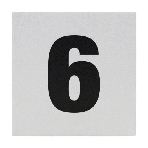 Inlays CC621060 6 In. Non-Skid Ceramic Number 6 Depth Marker Tile 1