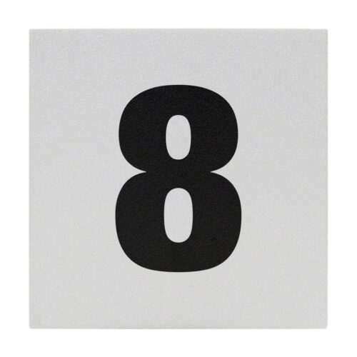 Inlays CC621080 6 In. Non-Skid Ceramic Number 8 Depth Marker Tile 1