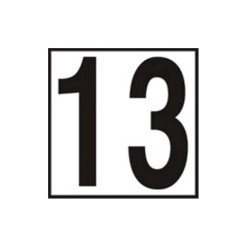 Inlays CC621095 6 In. Non-Skid Ceramic Number 13 Depth Marker Tile. 1