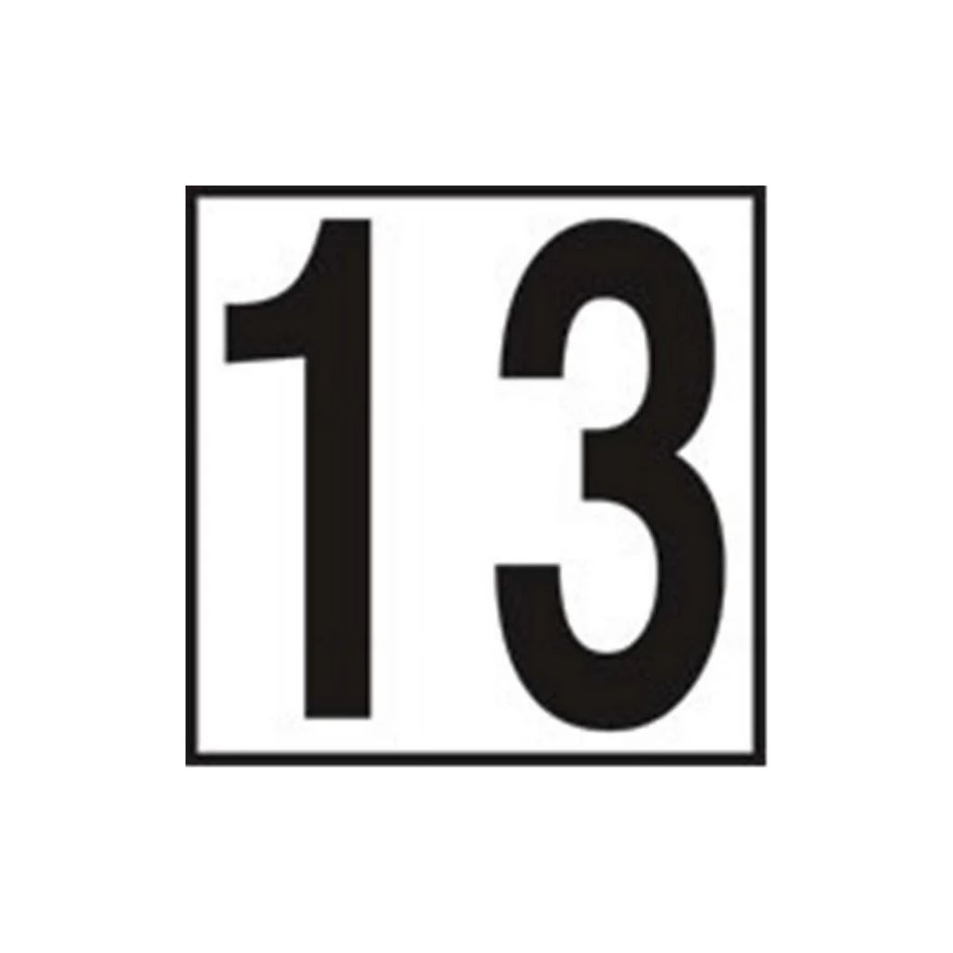 Inlays CC621095 6 In. Non-Skid Ceramic Number 13 Depth Marker Tile. 1