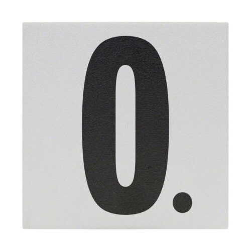 Inlays CC622500 6 In. Non-Skid Ceramic Number 0. Depth Marker Tile 1