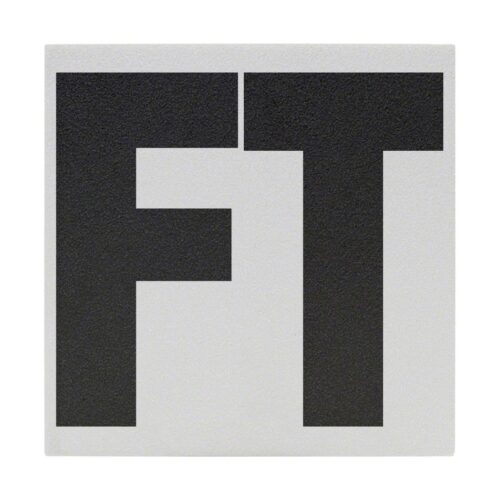 Inlays CC623500 6 In. Non-Skid Ceramic FT Letters Tile 1
