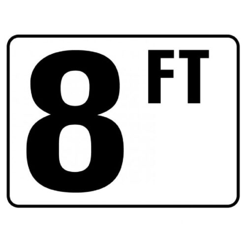 Inlays P410080 4 In. X 6 In. 8FT Depth Marker Plastic Stick-On 1