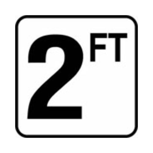 Inlays V620020 6 In. 2FT Depth Marker Vinyl Stick-On 1