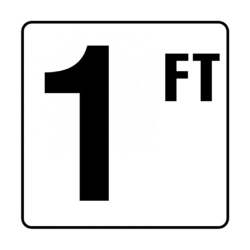 Inlays V620010 6 In. 1FT Depth Marker Vinyl Stick-On 1